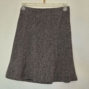GAP Monochrome Tweed A-Line Wool Skirt
